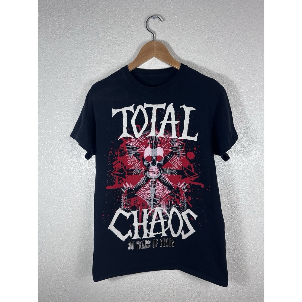 Total Chaos 30 Years of Chaos Graphic T-Shirt Men's Small Black Punk
